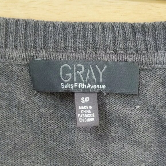 Saks Fifth Avenue Gray Owl Angora Sweater - Picture 4 of 5